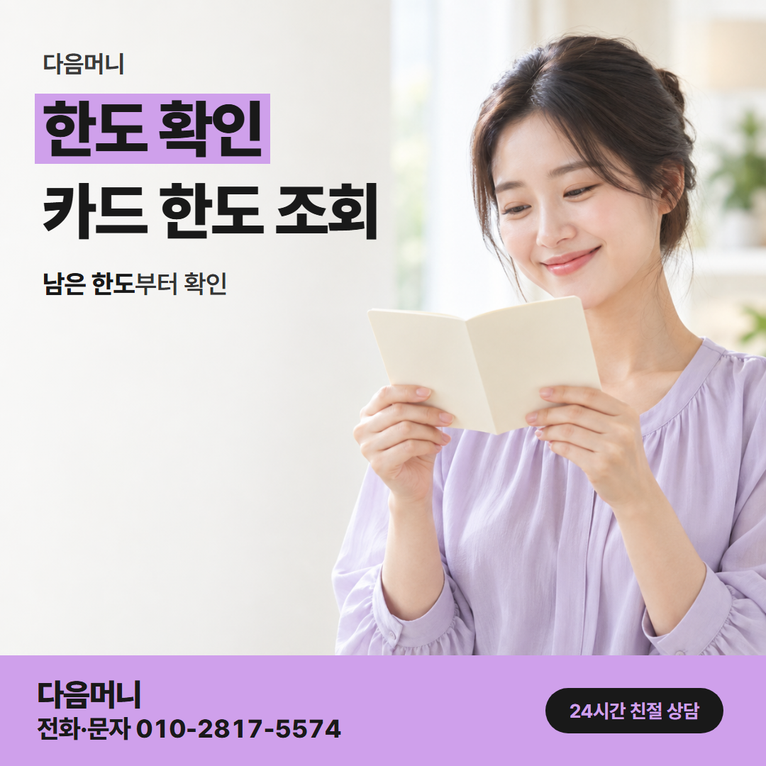 다음머니 제천카드깡 결제 금액보다 적은 남은 한도